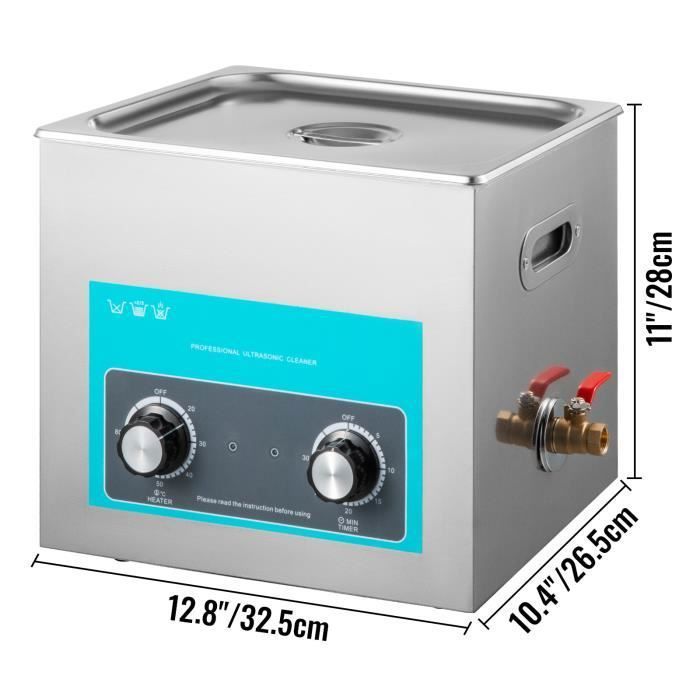 Nettoyeur à Ultrasons - VEVOR - 10 L - Fréquence 40 kHz - Chauffage 80℃ – Image 2