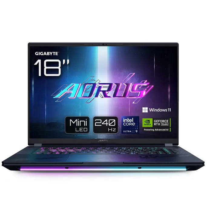 GIGABYTE AORUS MASTER 18 BZHC6DED42SP 18" QHD miniLED Core Ultra 9 275HX 64GB/4TB RTX 5090 Win11 Pro – Bild 3