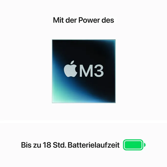 Apple MacBook Air 15,3" 2024 M3/16/256GB SSD 10C GPU Mitternacht 70W BTO – Bild 4