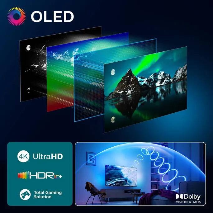 Philips 48OLED810/12 121cm 48" OLED 4K Ambilight Smart TV Fernseher Google TV™ – Bild 5