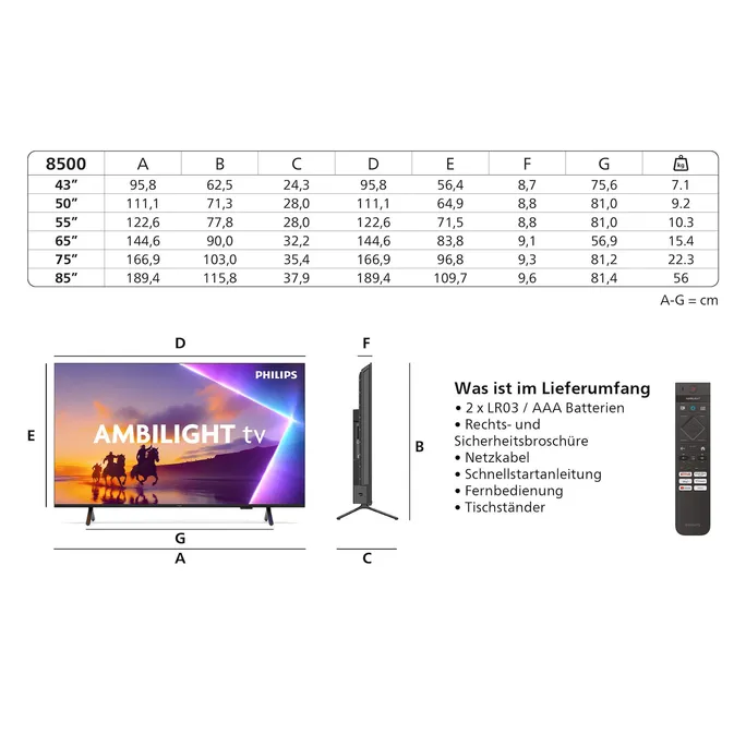 Philips 50PUS8500/12 126cm 50" 4K Ambilight TV – Bild 4