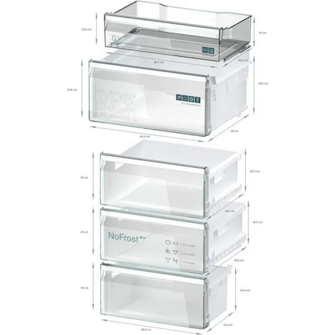 Siemens KG36N2IBF iQ300 Freistehende Kühl-Gefrier-Kombination – Bild 3