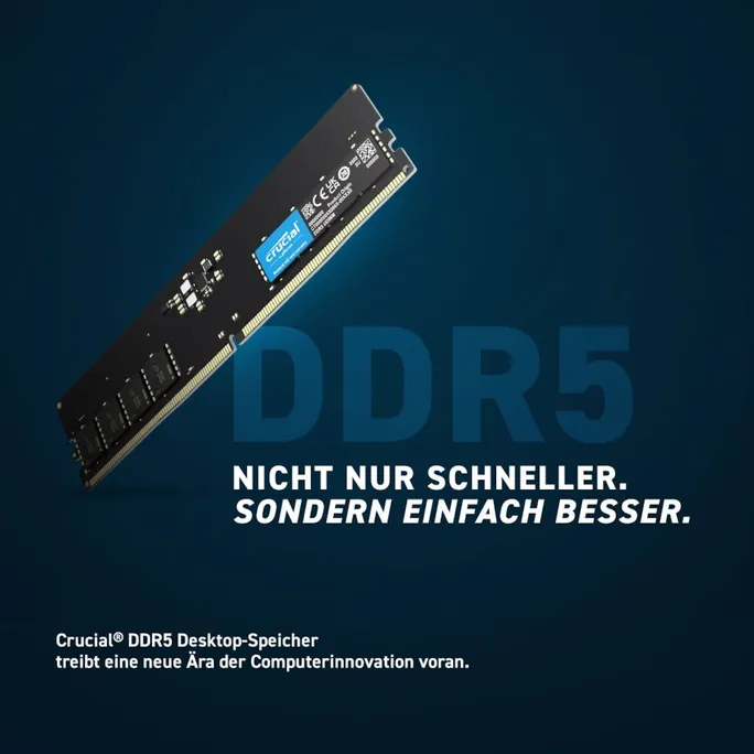 32GB (2x16GB) Crucial DDR5-4800 CL40 RAM Speicher Kit – Bild 2