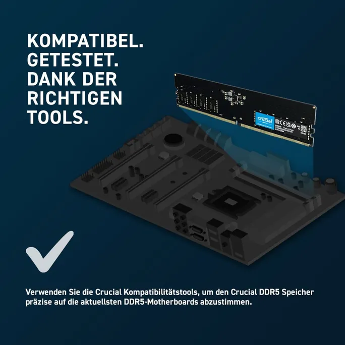 32GB (2x16GB) Crucial DDR5-4800 CL40 RAM Speicher Kit – Bild 4