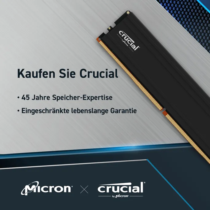 32GB (2x16GB) Crucial Pro DDR4-3200 CL 22 UDIMM RAM Speicherkit – Bild 4