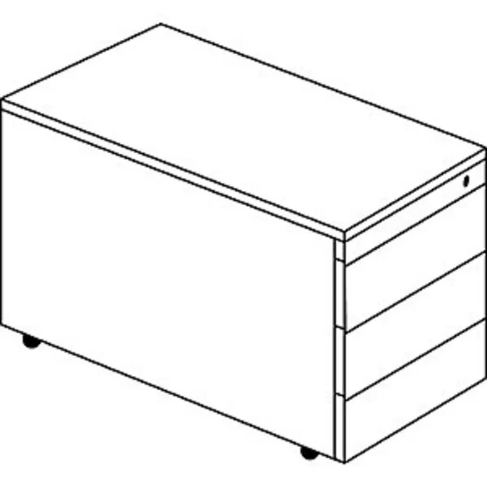 Schüberollcontainer, 529x800mm, Kunststoffpl., 3 Schübe, anthrazit/lichtgrau – Bild 2