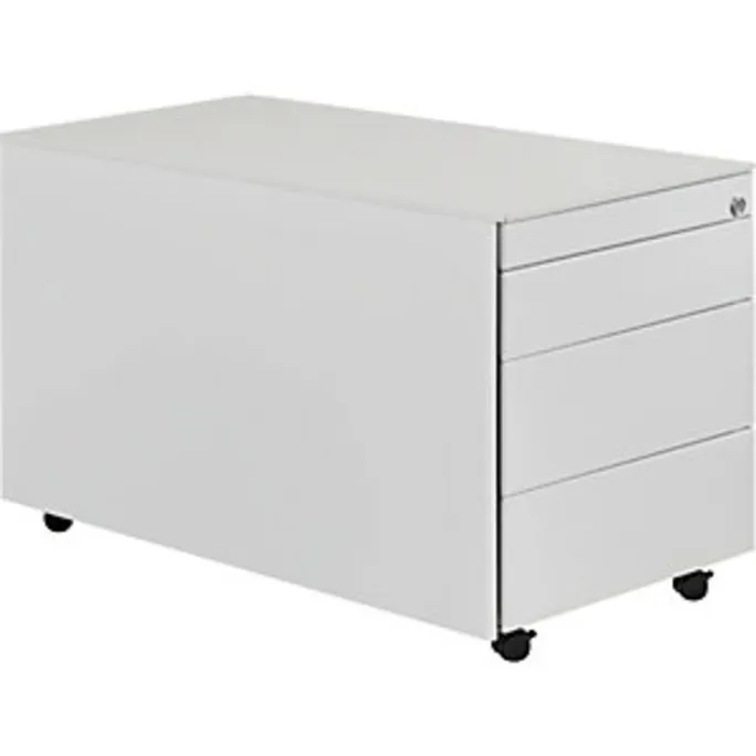 Schüberollcontainer, 520x800mm, Stahlpl., 3 Schübe, lichtgrau