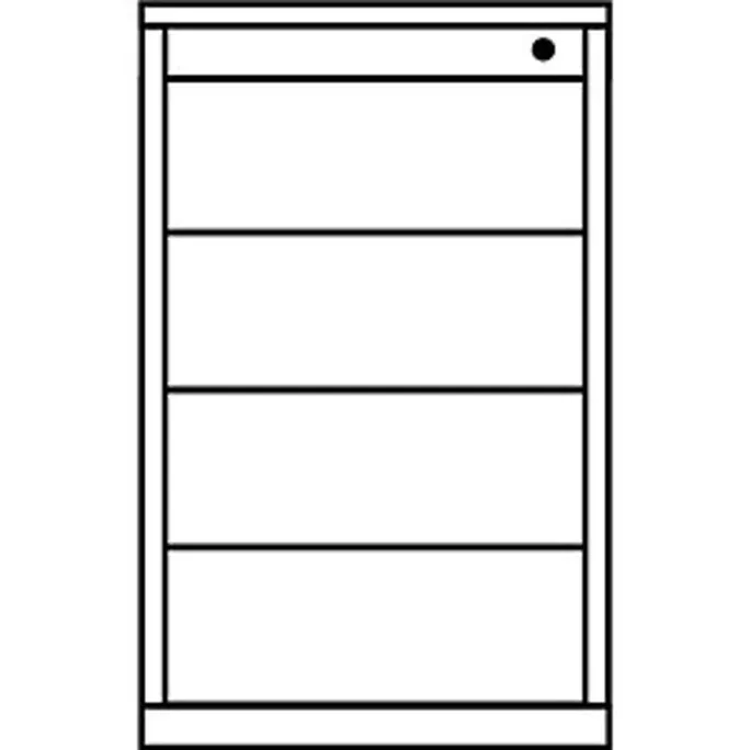 Schubladencontainer, 720x800, 4 Schubladen, anthrazit/lichtgrau – Bild 4
