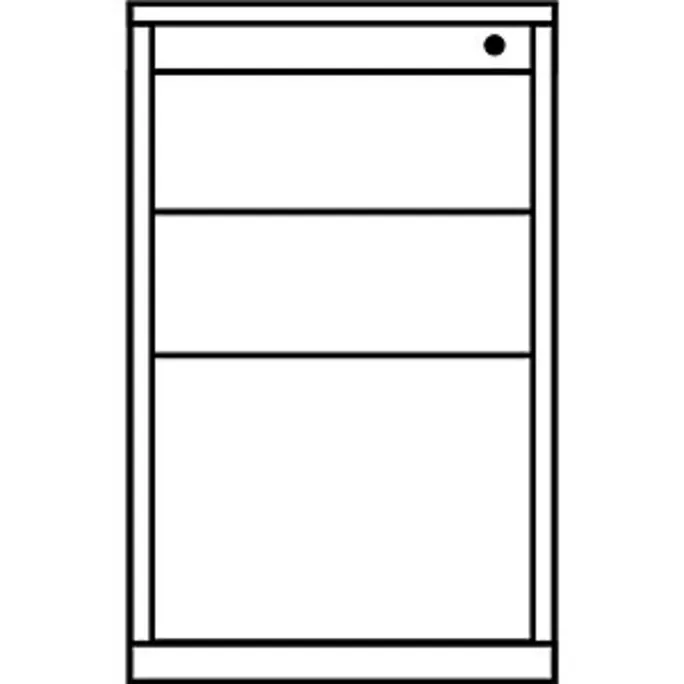 Schubladencontainer,720x800mm, 2xMaterialschub, Hängeregistratur, weiß/grau – Bild 4