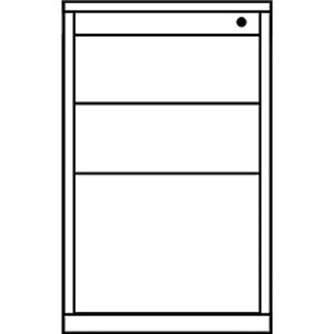 Schubladencontainer, 708x800 mm, 2 Materialschübe, 1 Hängereg., weiß/alu – Bild 3