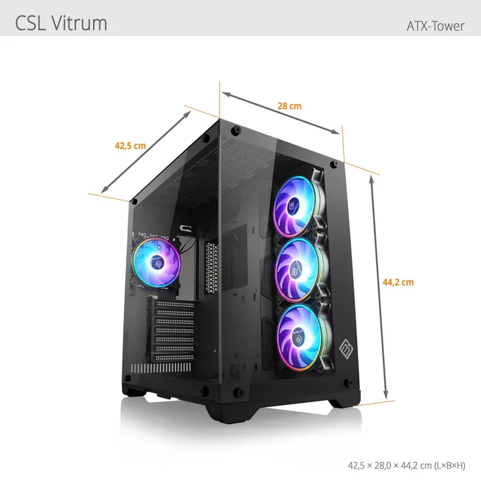 CSL Gaming PC M11820H R7-7800X3D 32GB/2TB SSD RTX 5070Ti Win 11 – Bild 2